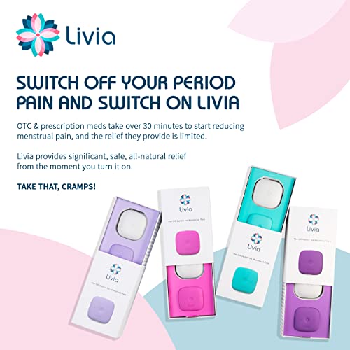 Livia Menstrual Pain Relief Device, Pink - The Off Switch for Period Pain - Portable Unit