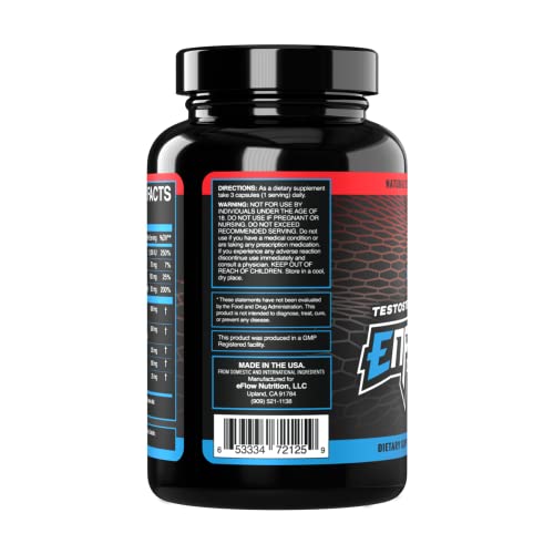 eFlow Nutrition Enflux Natural T Support with KSM-66 Ashwagandha - Supplement
