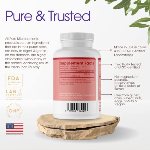 Saffron Supplements - 100% Pure Saffron Extract Capsules - Boost Energy & Mood