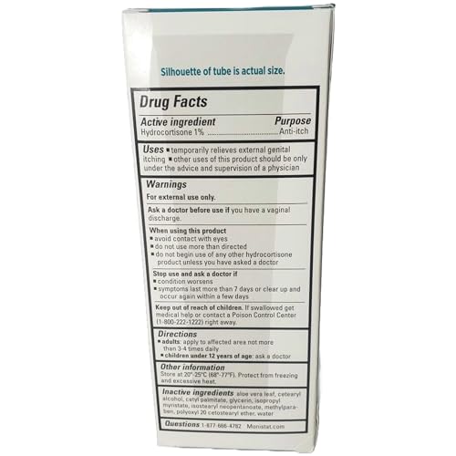 Monistat Care Maximum Strength Instant Itch Relief Cream, 1 Ounce each (Value Pack of 5)