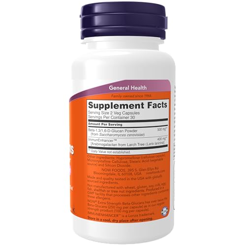 NOW Supplements, Beta-Glucans with ImmunEnhancer with Larch Arabinogalactan