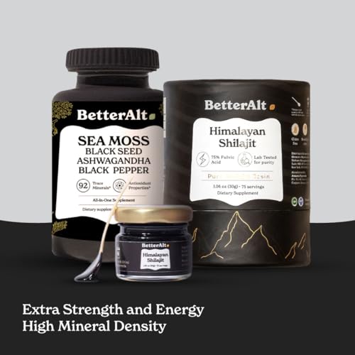 Better Alt Energy Duo with Pure Himalayan Shilajit Resin 30 gm & Sea Moss Capsules