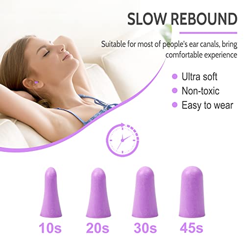 LYSIAN Ultra Soft Foam Earplugs Sleep - 38dB SNR Noise Cancelling Ear Plugs for Sleeping