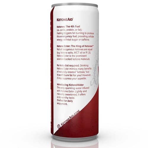 KetoneWater | Functional Sparkling Water w/Ketone Ester (3 Grams) | Black Cherry Flavor