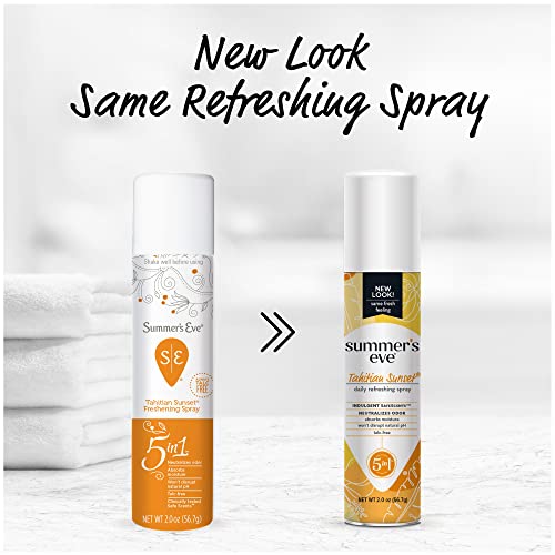 Summer's Eve Tahitian Sunset Daily Feminine Spray, 2 oz, 6 Pack