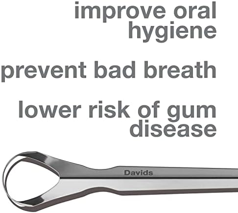 Davids Nano Hydroxi Toothpaste and Tongue Scraper Bundle, Remineralize Enamel, Sensitive Relief & Teeth Whitening - Antiplaque, Fluoride Free, SLS Free, Peppermint, 4oz, Made in USA