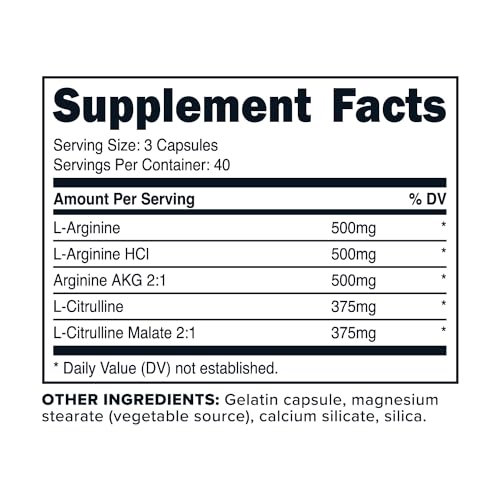 Primaforce Nitric Oxide Booster (2,250mg, 120 Capsules) - 40 Servings of Our High Potency