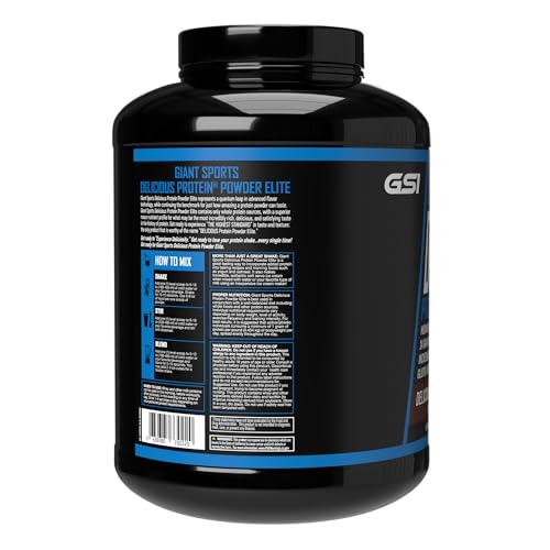Giant Sports Delicious Elite, 24g of Whey Protein Powder Chocolate Shake with Muscle