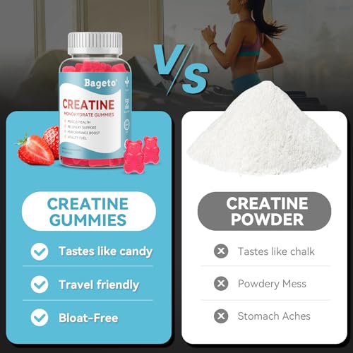 Creatine Monohydrate Gummies for Men & Women, 5g of Creatine Per Serving