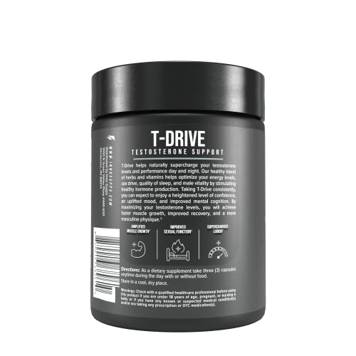 InnoSupps : T-Drive | Testosterone Booster | Amplify Muscle Growth | KSM-66 Ashwagand