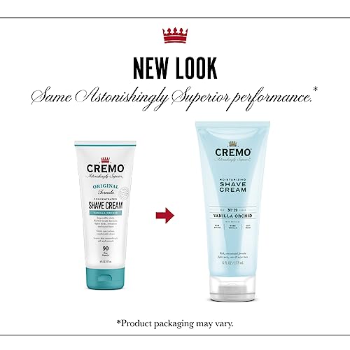 Cremo Vanilla and Orchid Moisturizing Shave Cream, Astonishingly Superior Ultra-Slick