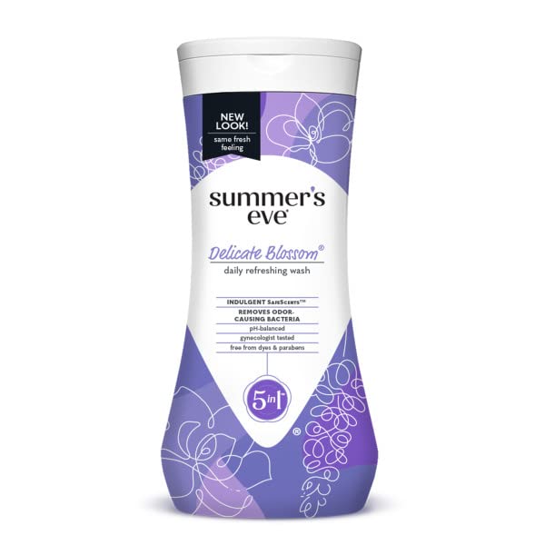 Summer's Eve Delicate Blossom Daily Refreshing Feminine Wash, Removes Odor, pH balanced, 15 fl oz