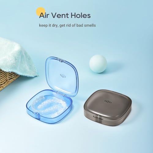 Slim Transparent Aligner Case with Magnetic Closure, Small Compact Retainer Holder Fits