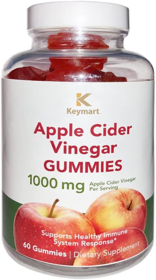 KEYMART Apple Cider Vinegar ACV Gummies 1000mg Per Serving Dietary Supplement