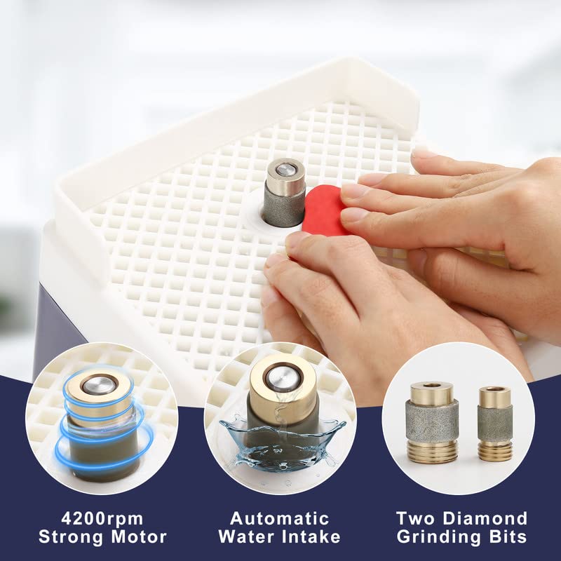 Stained Glass Grinder, Mini Glass Grinder Machine with 5/8" & 1" Grinder Bits