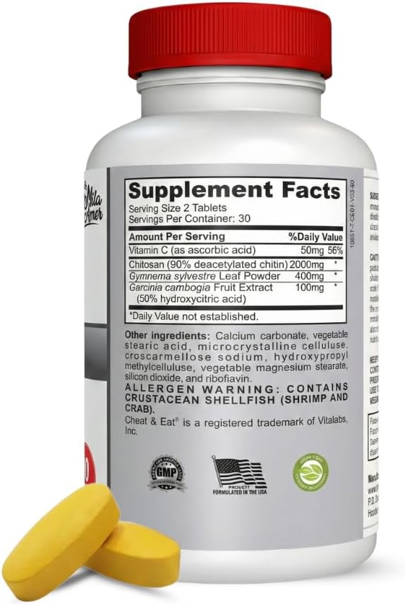 Mila Miamor Cheat & Eat – Caffeine-Free Craving & Digestive Support Formula | Helps Support Mindful Eating & Balanced Nutrition | Non-GMO | 60 Tablets