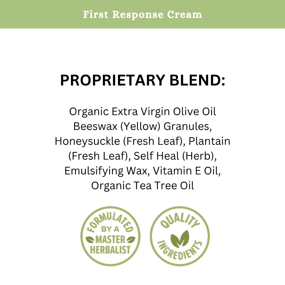 SPRIGS First Response Cream 2 oz – Soothing Skin Repair Cream for Dry, Irritated & Sensitive Skin, Moisturizing Herbal Salve to Protect, Restore & Nourish Face, Hands, Body & Outdoor Skin Care