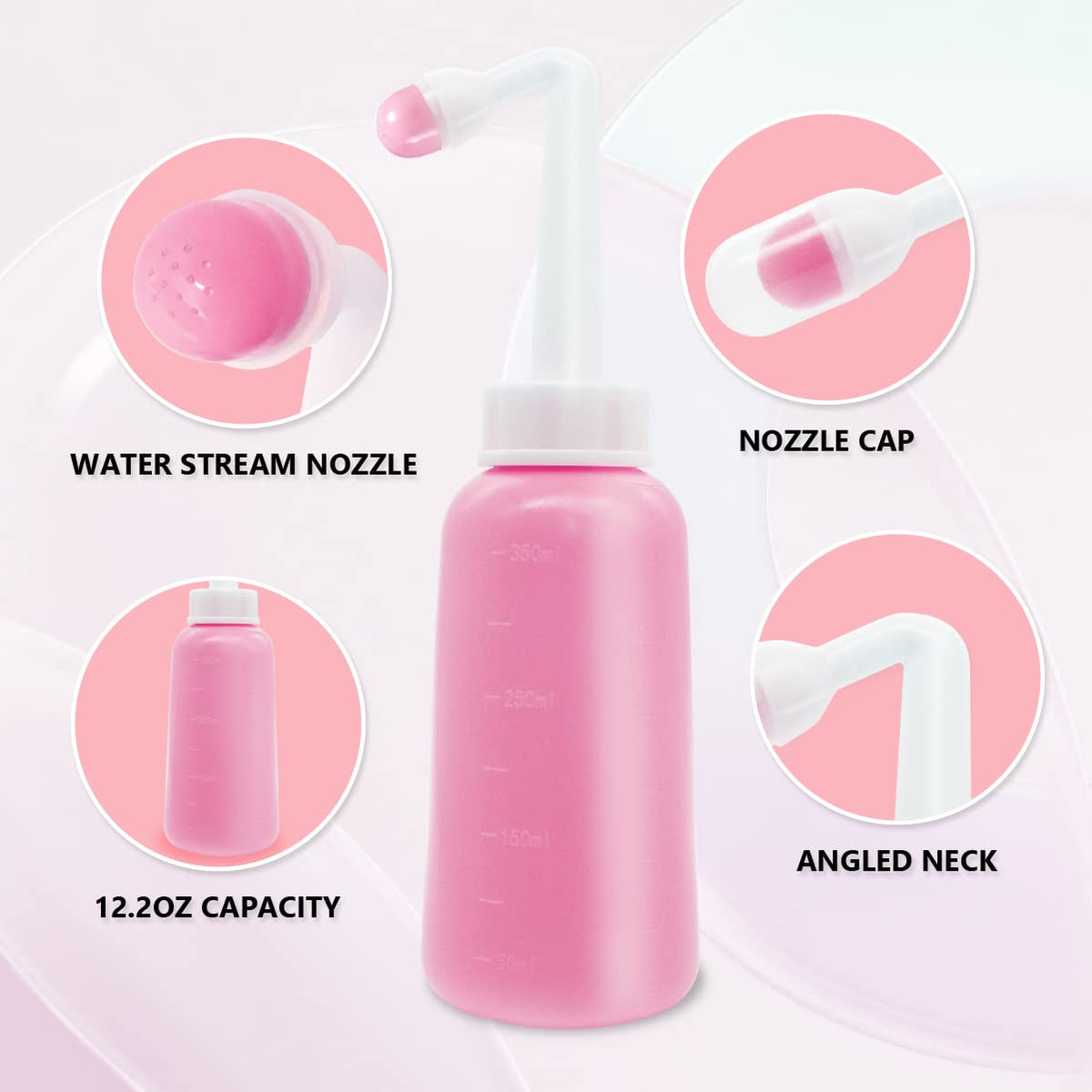 Peri Bottle for Postpartum Care,12 OZ Perineal Bottle Postpartum Essentials Upside Down Peri Bottle