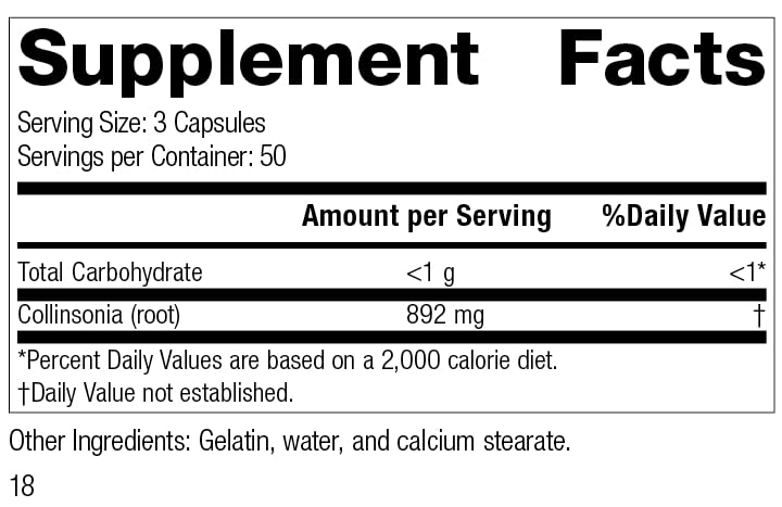 Standard Process Collinsonia Root - Whole Food Vascular Supplement, Digestive Health