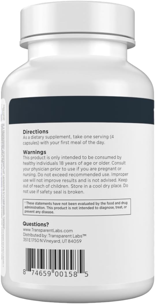 Transparent Labs Daily Multivitamin for Women - Whole-Food-Based Multivitamin for Men, Vegan, Clean, Organic Vitamin Supplement w Vitamins, Lutein, Biotin, Folate & Magnesium - 120 Capsules