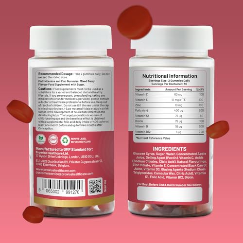 Prenatal Care Gummies | 60 Vegan Pro Gummies | Yummy Gummies with Essential Prenatal Vitamins