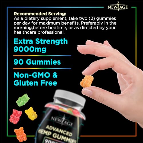 NEW AGE Naturals Advanced Hemp Gummies - Natural Hemp Oil Infused Gummies