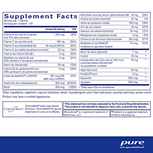 Pure Encapsulations O.N.E. Multivitamin - Once Daily Multivitamin with Antioxidant Complex