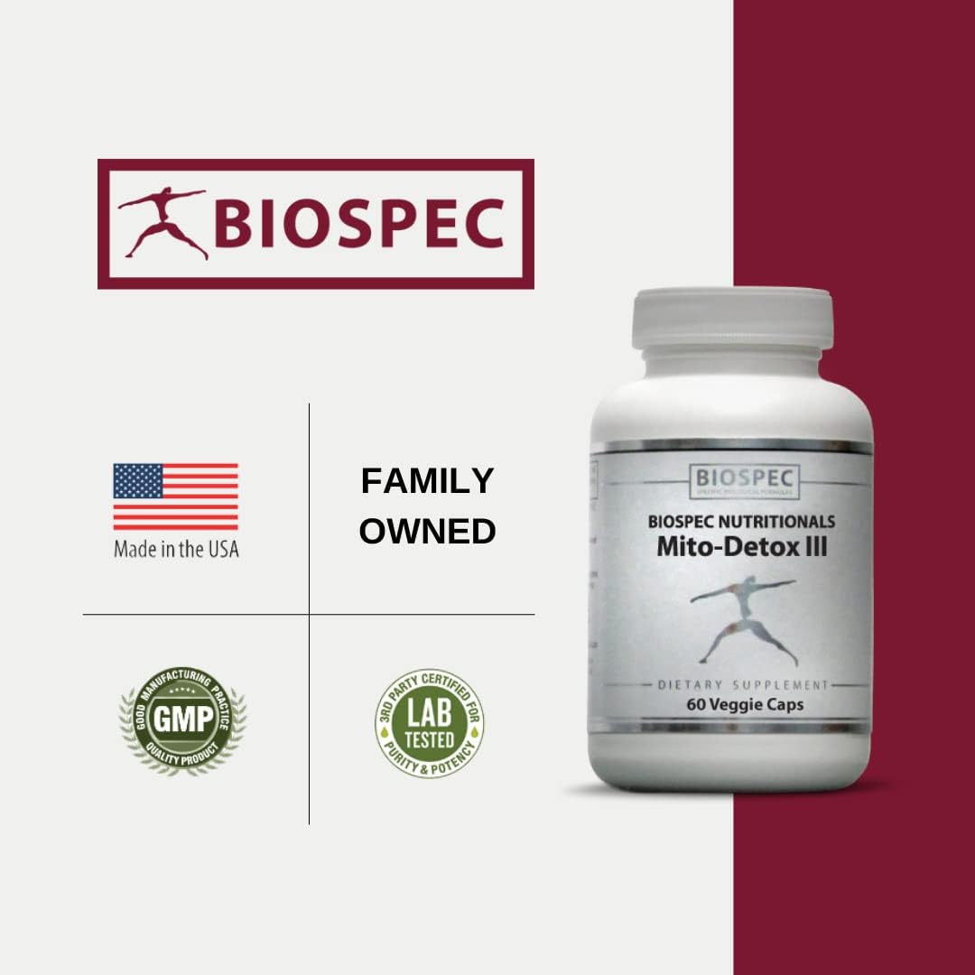BIOSPEC NUTRITIONALS Mito-Detox III - N-Acetyl Cysteine (NAC), Acetyl L-Carnitine, Alpha Lipoic Acid (ALA), Co-Q-10