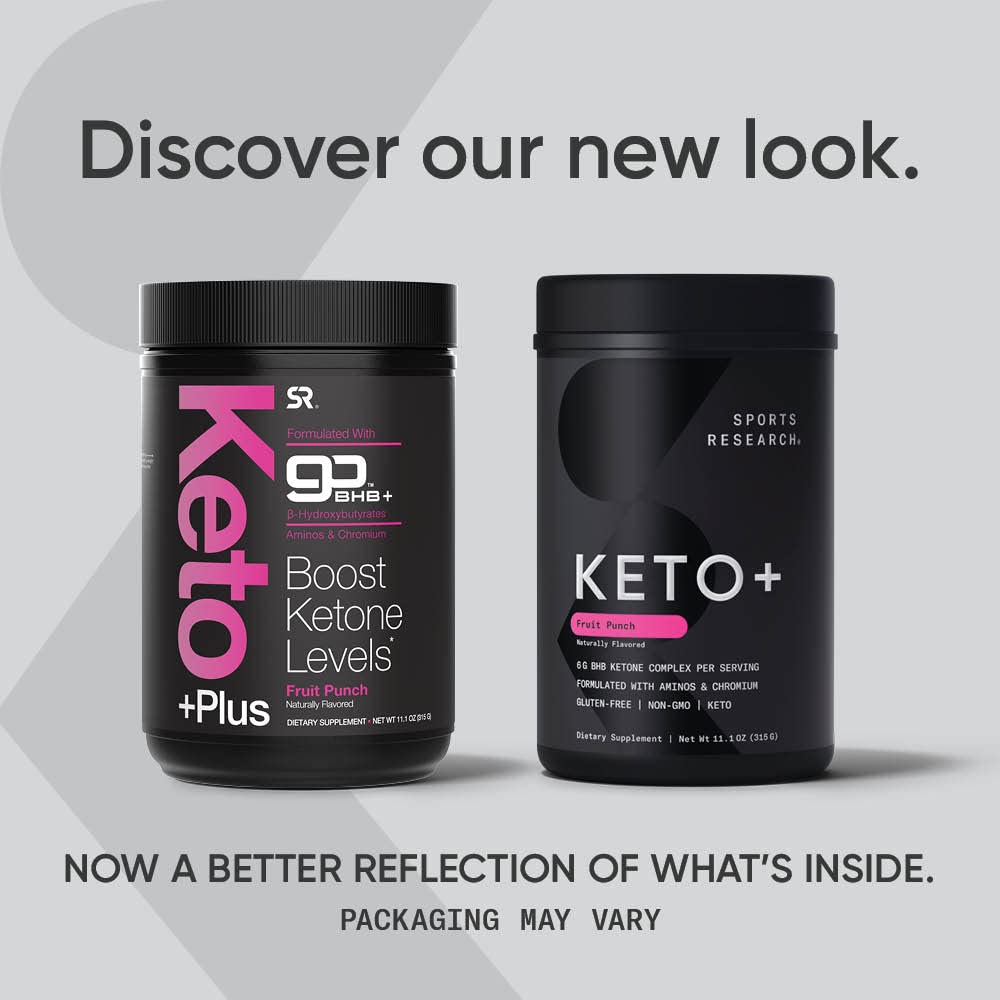 Sports Research Keto Plus Exogenous Ketones with goBHB - 30 Servings | Keto Electrolyte