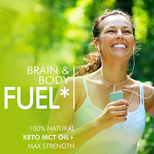Slim Heat Keto MCT Oil Capsules with C8 & C10 - Fast Acting Ketosis Brain & Body Fuel