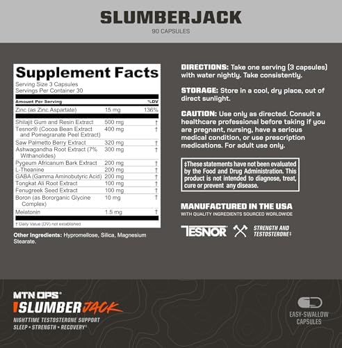 MTN OPS Ox & Slumber Jack Testosterone Support Bundle for Men – Daytime Testosterone Booster + Nighttime Recovery & Sleep Support Supplement