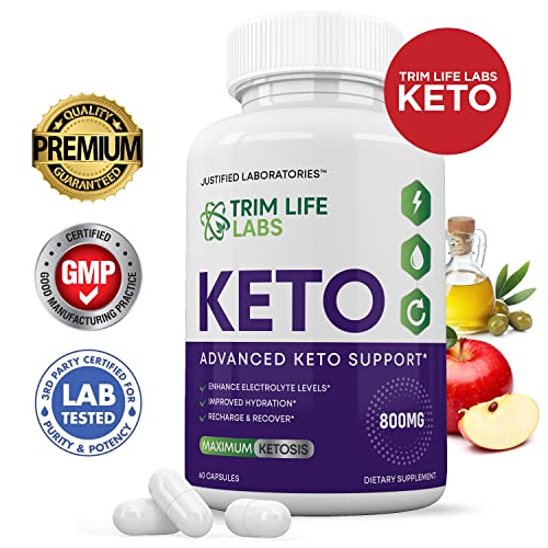 (5 Pack) Trim Life Labs Keto Pills Includes Apple Cider Vinegar Patented goBHB® Exogenou