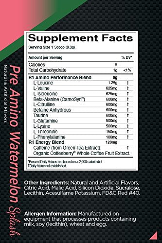 Rule 1 Proteins – Watermelon Splash, Anytime Energy Boost, R1 Pre Amino Acid Complex