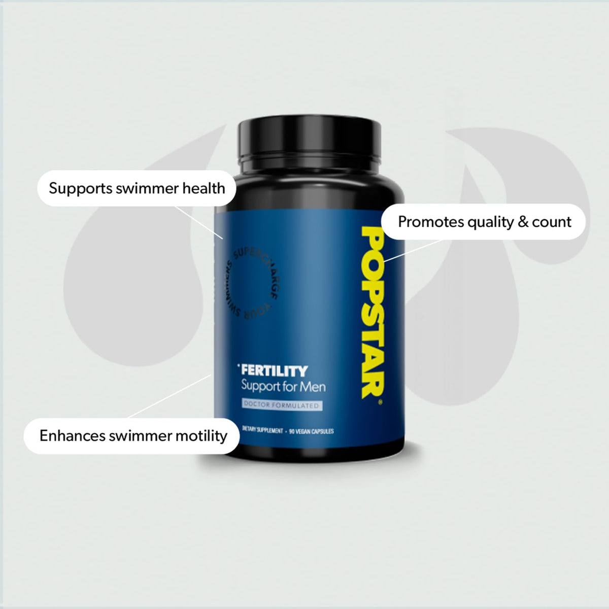POPSTAR Fertility Supplement for Men - Doctor Formulated Men's Prenatal Vitamins