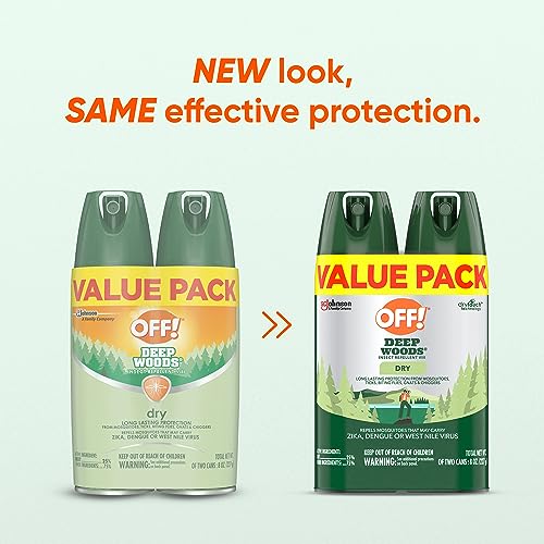 OFF! Deep Woods Insect Repellent Aerosol, Dry, Non-Greasy Formula, Bug