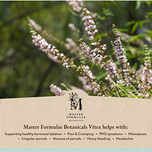 Master Formulae Vitex Chasteberry Herbal Tincture | Extra Strength, Higher Bioavailability Than Pills