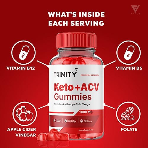(3 Pack) Trinity Keto, Trinity Keto ACV Gummies - Trinity Keto ACV Gummies Advanced