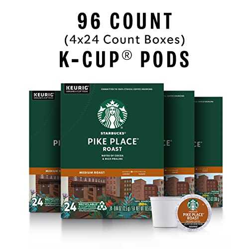 Starbucks K-Cup Coffee Pods—Medium Roast Coffee—Pike Place Roast for Keurig