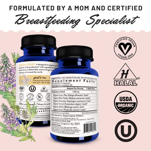 Legendairy Milk Liquid Gold + Sunflower Lecithin Lactation Supplement for Milk Supply