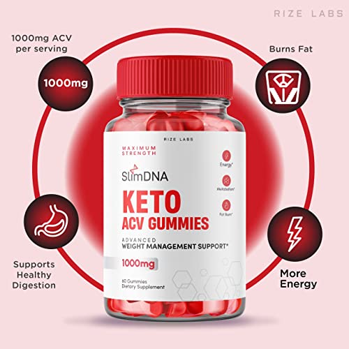 rize labs (3 Pack) SlimDNA Keto Gummies - ACV for Advanced Weight Loss with Apple Cider