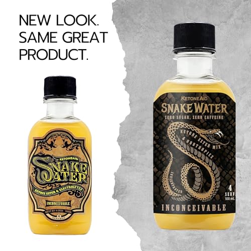 KetoneAid SnakeWater Sports Drink | Ketone Ester plus Slow Carbs, Theacrine & Nootropic