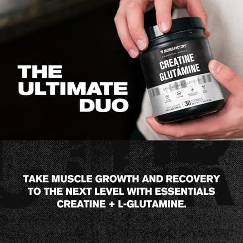 Creatine + Glutamine - Creatine Supplement with L-Glutamine for Muscle Recovery
