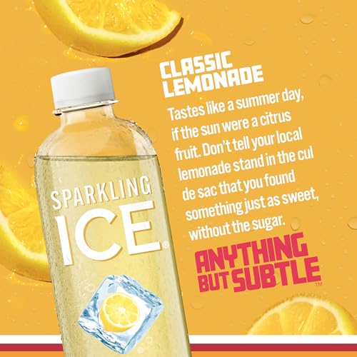 Sparkling Ice, Classic Lemonade Sparkling Water, Zero Sugar Flavored Water