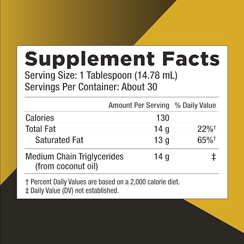 Keto Science Ketogenic MCT Oil Dietary Supplement, Made from 100% Coconuts, Sustained