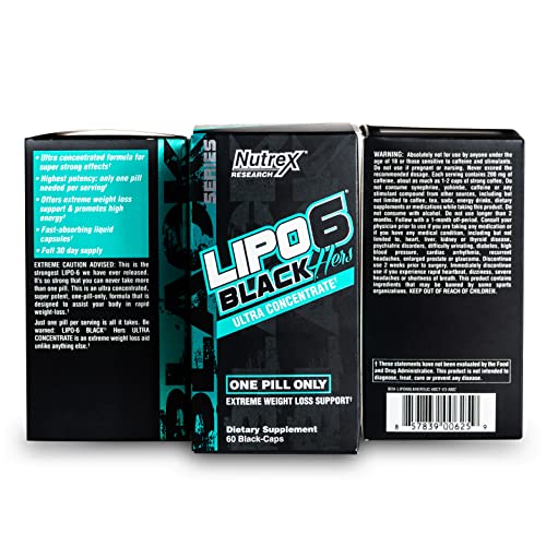 Nutrex Research Lipo-6 Black Hers Ultra Concentrate | Weight Loss Pills for Women | Fat Burner