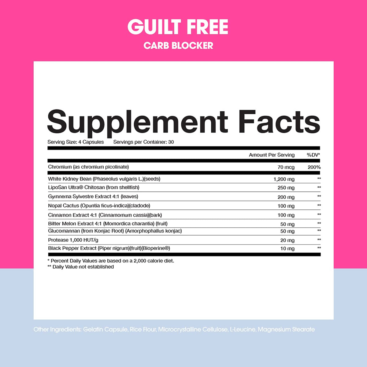 Obvi Guilt Free Carb Blocker, Block Carb Absorption, Support Weight Loss, Healthier Nails