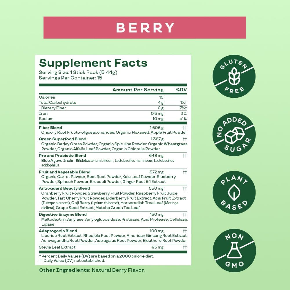 Bloom Creatine Gummies and Berry Greens Stick Packs Bundle
