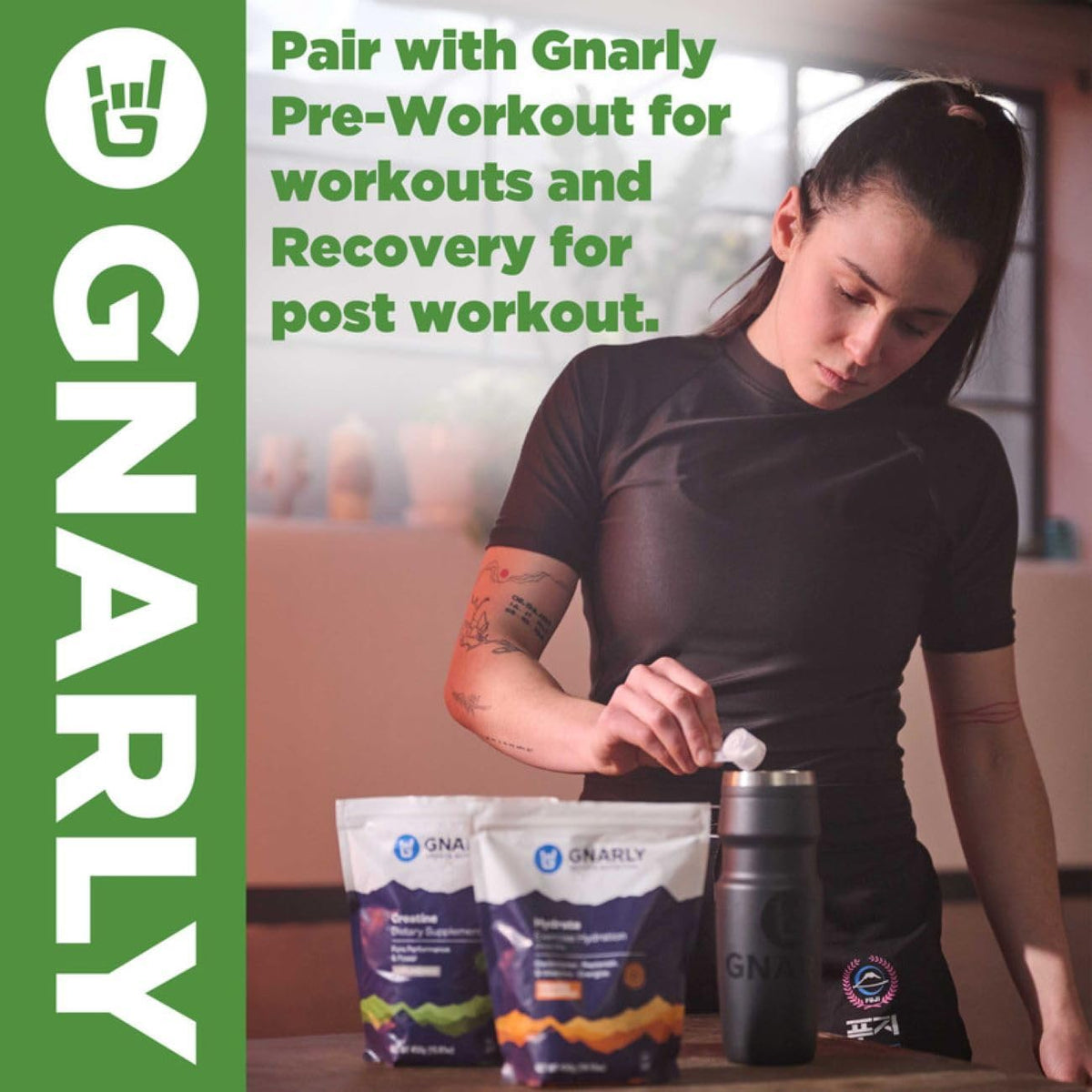 Golden Milk Vegan Protein Powder and Gnarly Performance Greens Blueberry Açai, (11.64 oz)
