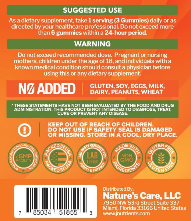 Vitamin C 1000mg Gummies for Adults & Kids, Maximum Strength (90 Count) | Chewable Immune & Collagen Support - Natural Green Apple Flavor - Gluten Free, Vegetarian, Non-GMO